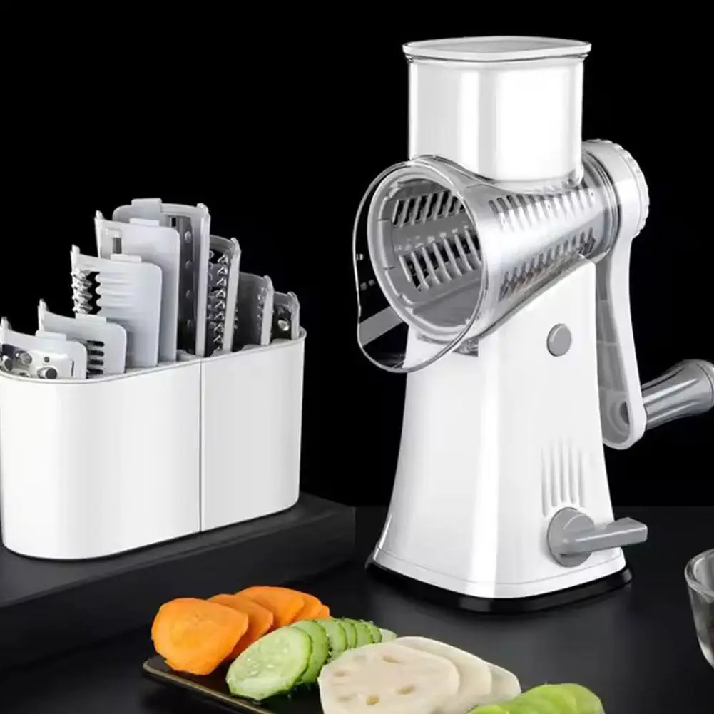 5 In 1 Rotary Cheese Grater Versatile Manual Vegetable Slicer For Vegetable Peanut Nuts Grinder Cheese Shredder Kitchen Acc G0F2