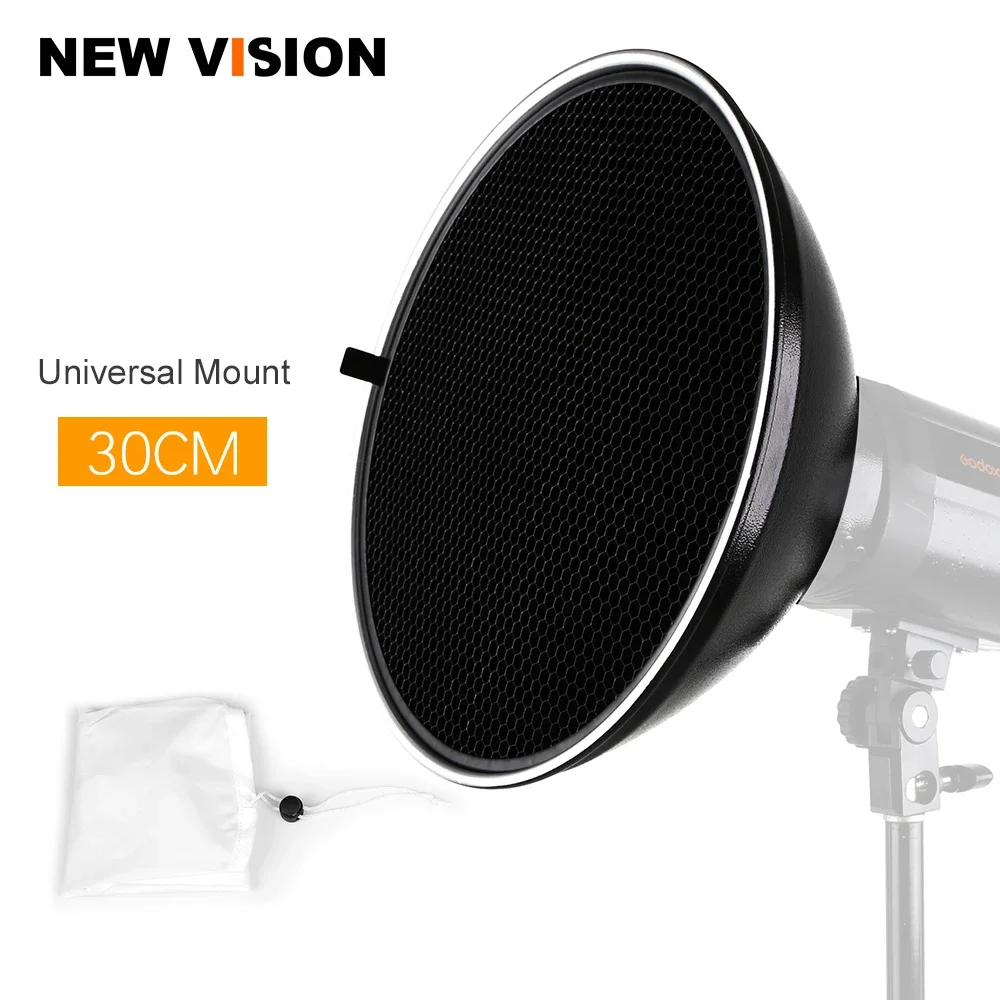 طبق تجميل فضي مقاس 30 سم / 12 بوصة، حامل عالمي + شبكة قرص العسل + جورب ناشر #2