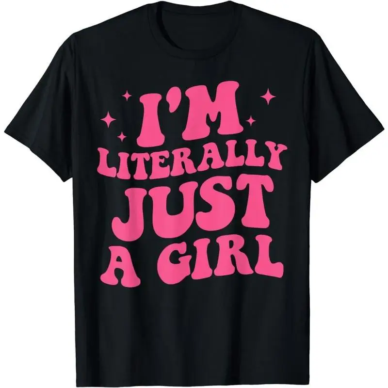 

Cute Just A Girl T-Shirt, Funny Quote Gift for Her, Women's Y2K Aesthetic Top, Trendy Social Media Meme Graphic Tee