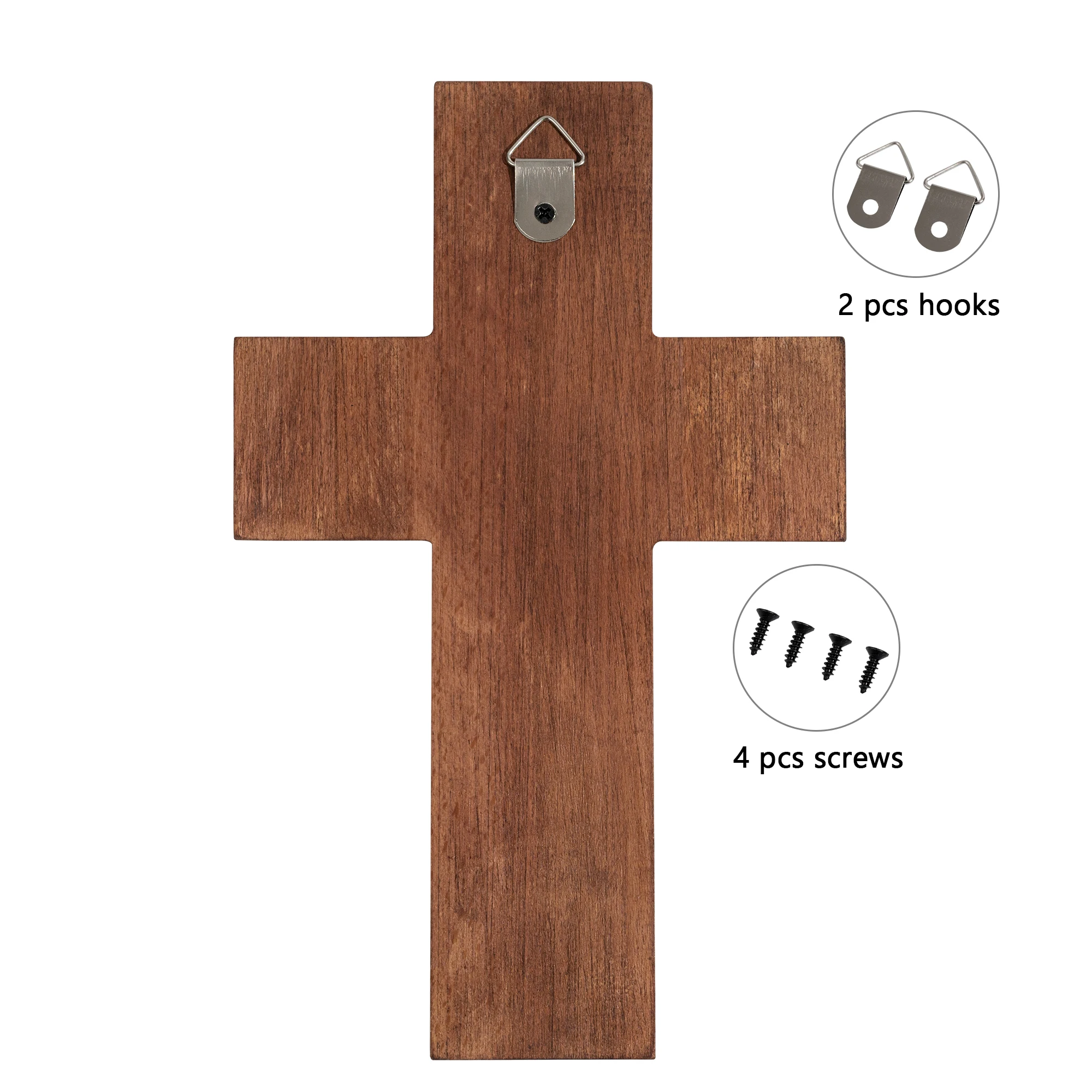 Our Lord Jesus Cross Wall Savior Wooden Cross Christian Cross Catholic Religious Engraving Gift Christmas Decoration