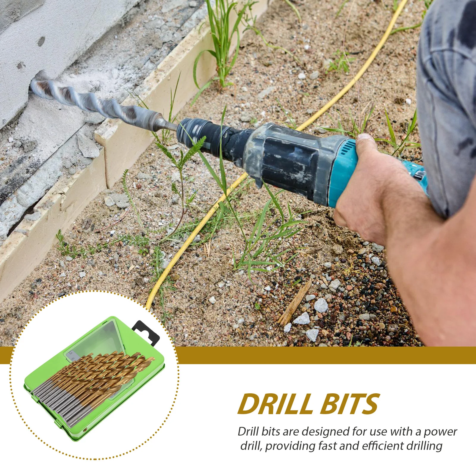 1 set di punte da trapano attorcigliate punte da trapano in acciaio multiformato per kit di attrezzi in acciaio inossidabile in metallo duro in scatola di ferro