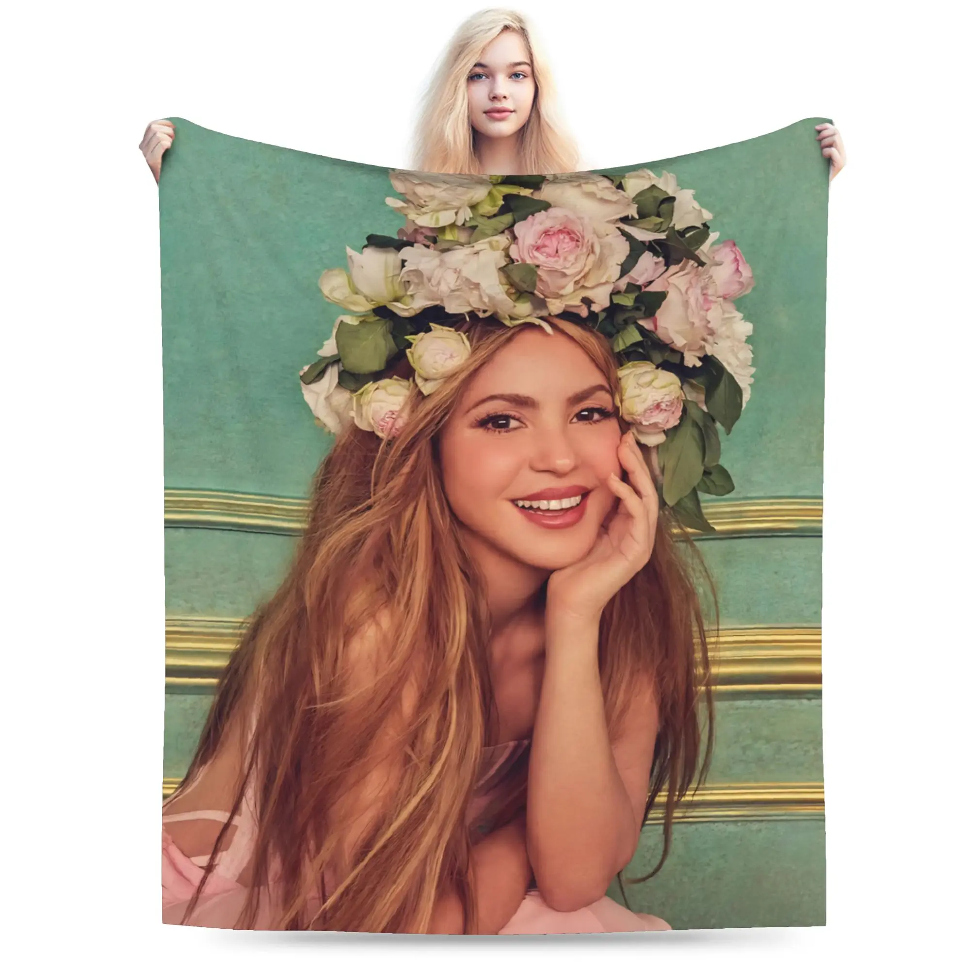Singer S-Shakira Blankets Fleece Spring Autumn  Breathable Soft Throw Blanket for Bed Outdoor Bedding Throws