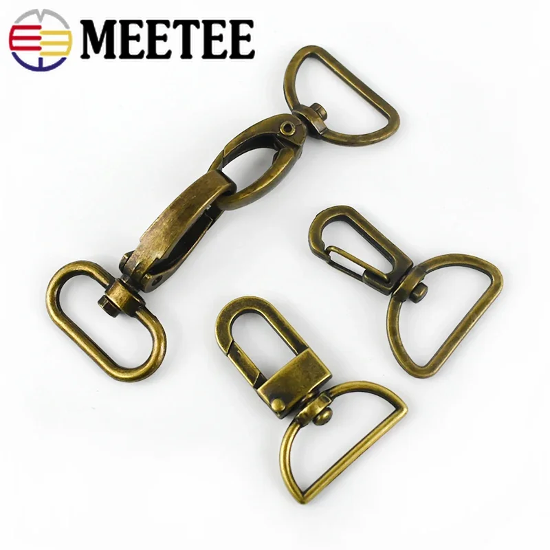 5/10/20 Pz 25mm Metallo Bronzo Fibbie Borsa Girevole Aragosta Chiusura Zaino Cintura Gancio Gancio Portachiavi Moschettone Accessori