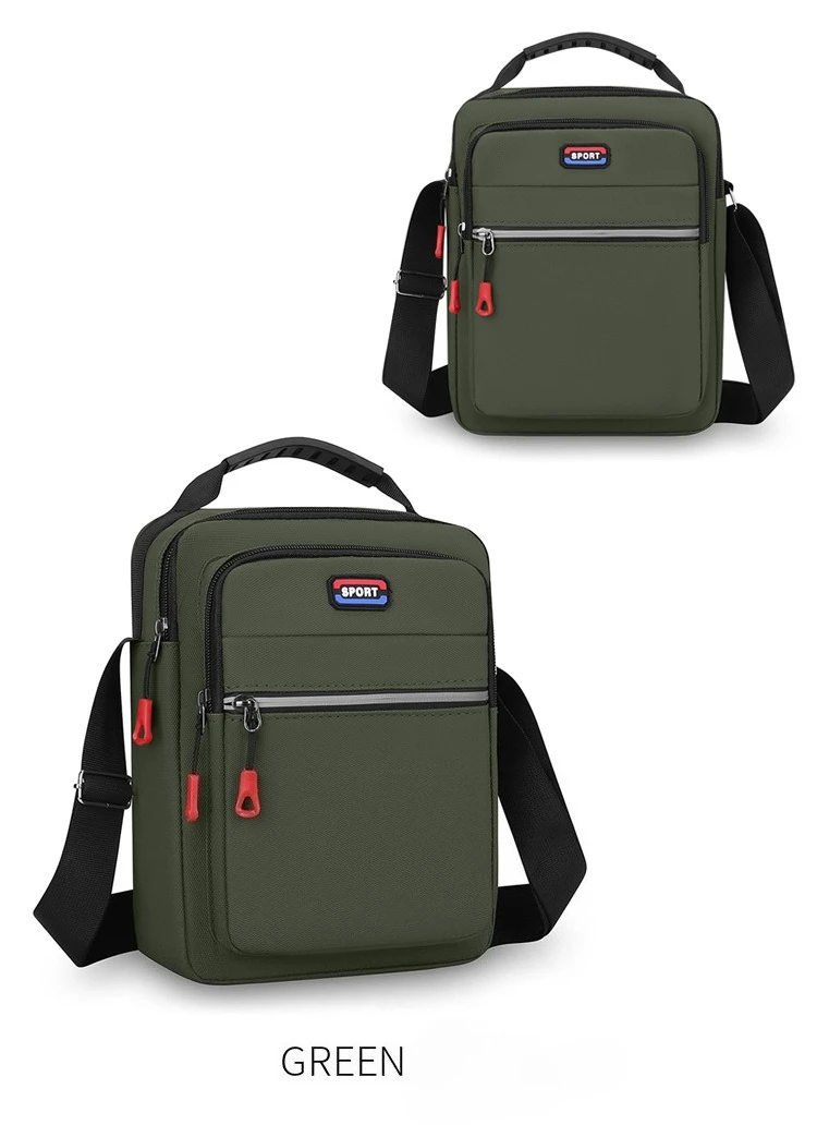 Neue Herren-Umhängetasche, schlichte Schultertasche, lässige, geräumige Tasche für den täglichen Gebrauch, atmungsaktive Reisetasche für Herren. – Detail 23