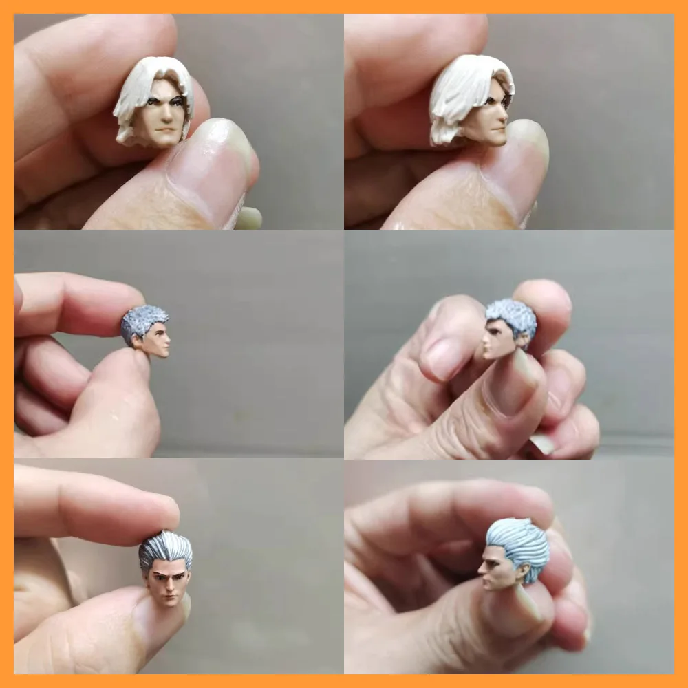 

Delicate 1/18 Scale Devil Cry Vergil and Dante Head Sculpture for 3.75inch Action Figure Body Model Toys