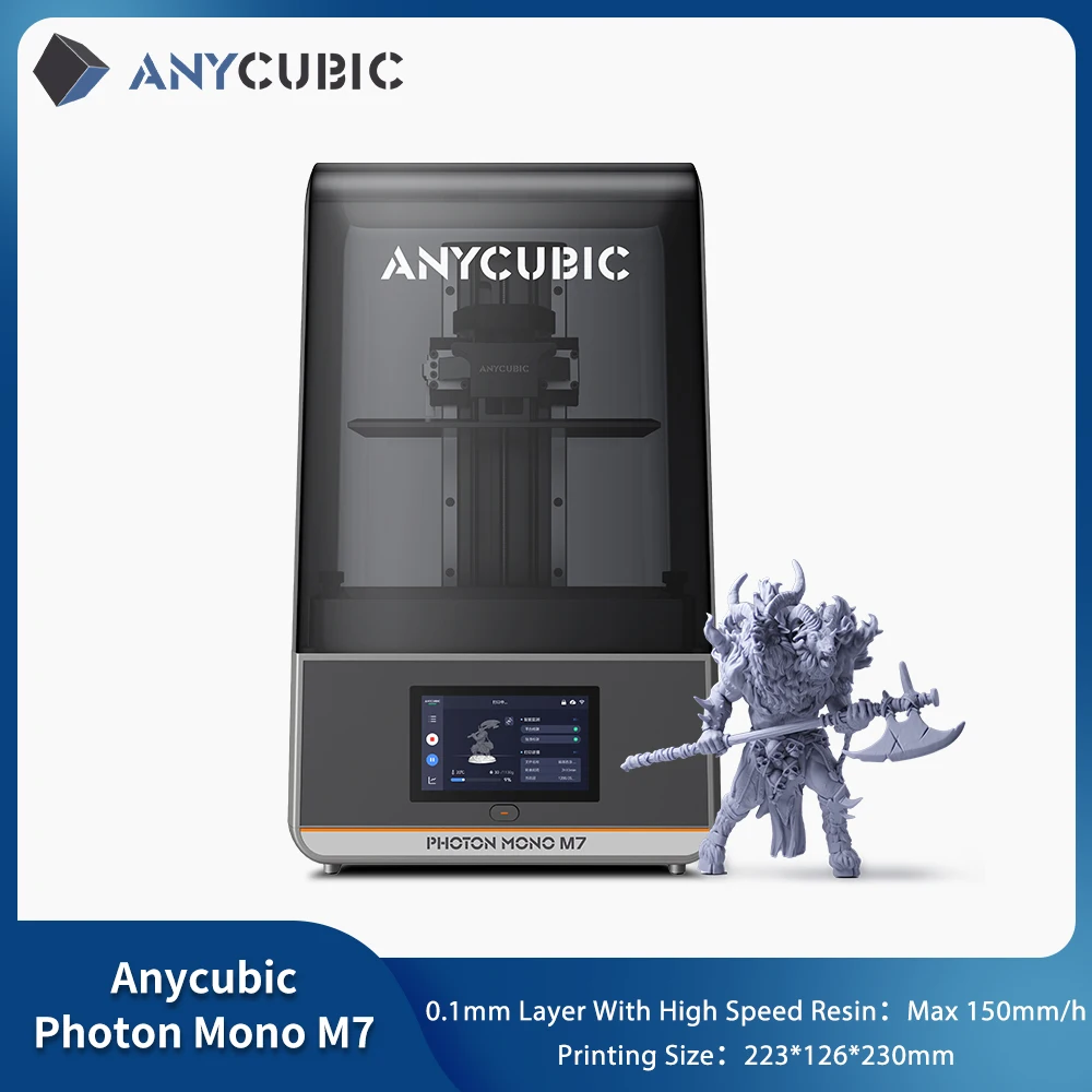 

Presale 3D Printer ANYCUBIC Photon Mono M7 MSLA 10'' 14K LCD Resin 3D Printer Speed Up to 150mm/h Printing Size 223*126*230mm