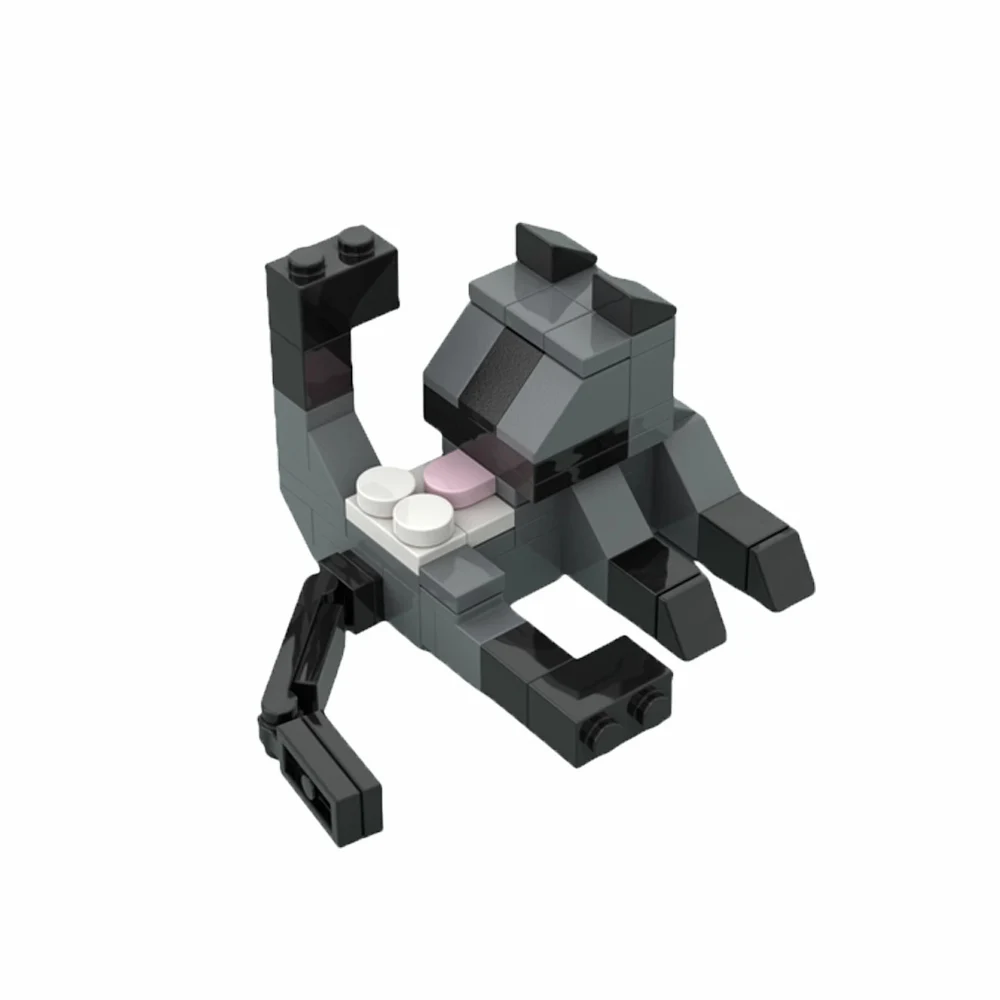 MOC City 62Pcs Cat Animal Series Building Blocks Kids Educational Cute Toys Creative DIY Gift for Birthday Holiday