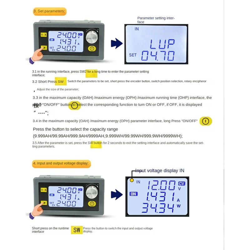 CNC Adjustable DC Regulated Power Supply Constant Voltage Constant Current Maintenance 20A/1200W Step-Down Module