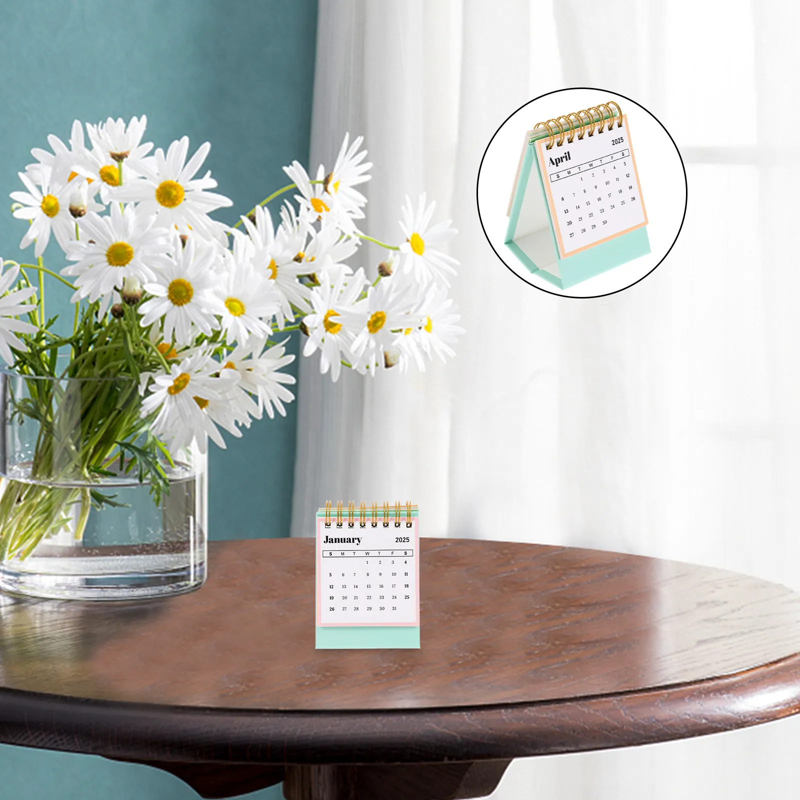 

Миниатюрный простой настольный календарь, стильный карманный ежемесячный планировщик на английском языке для рабочего стола, стола, рабочего места, для длительного использования