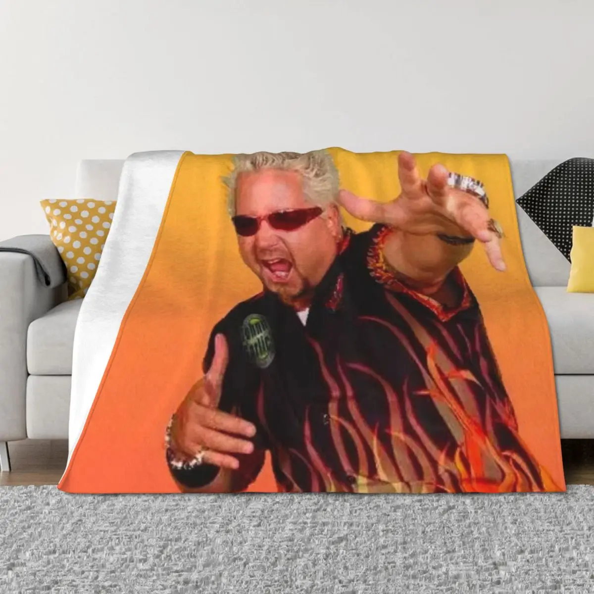 

guy fieri Throw Blanket Travel Luxury Designer blankets ands Soft Plaid Blankets