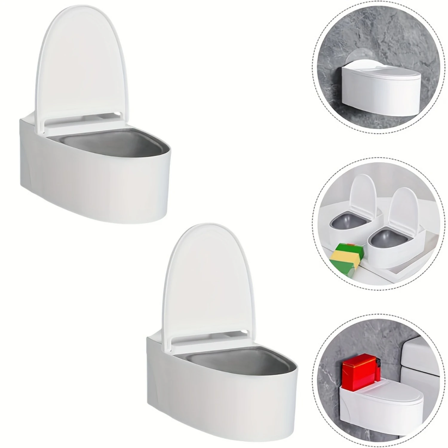 Toilet-Shaped Wall-Mounted Ashtrays - Durable, Windproof Design - Bathroom & Living Room Decor