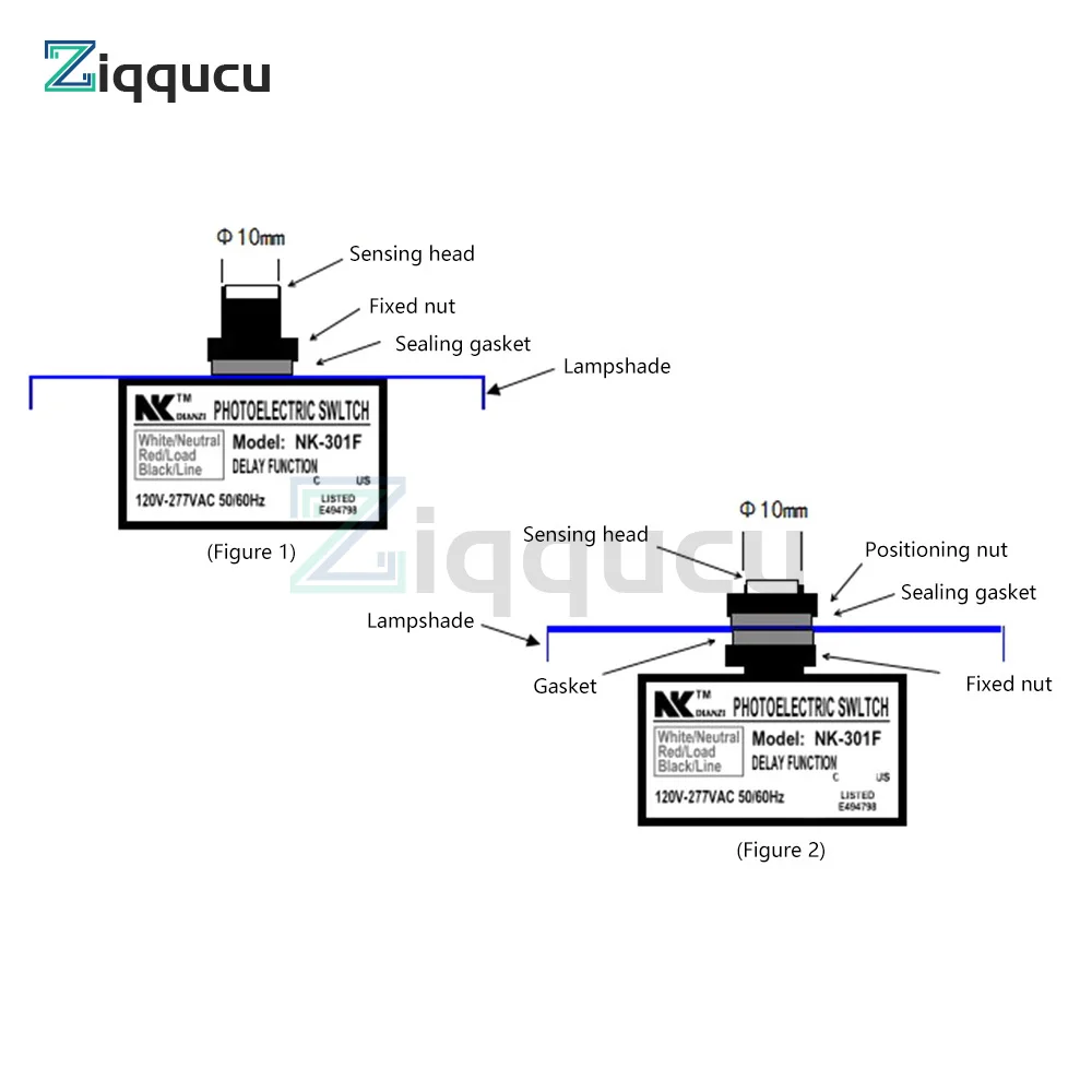 AC 120V Dusk to Dawn Sensor Photoelectric Switch Light Photocell Sensor Lighting Switch NK-301F Current Photoelectric Switch