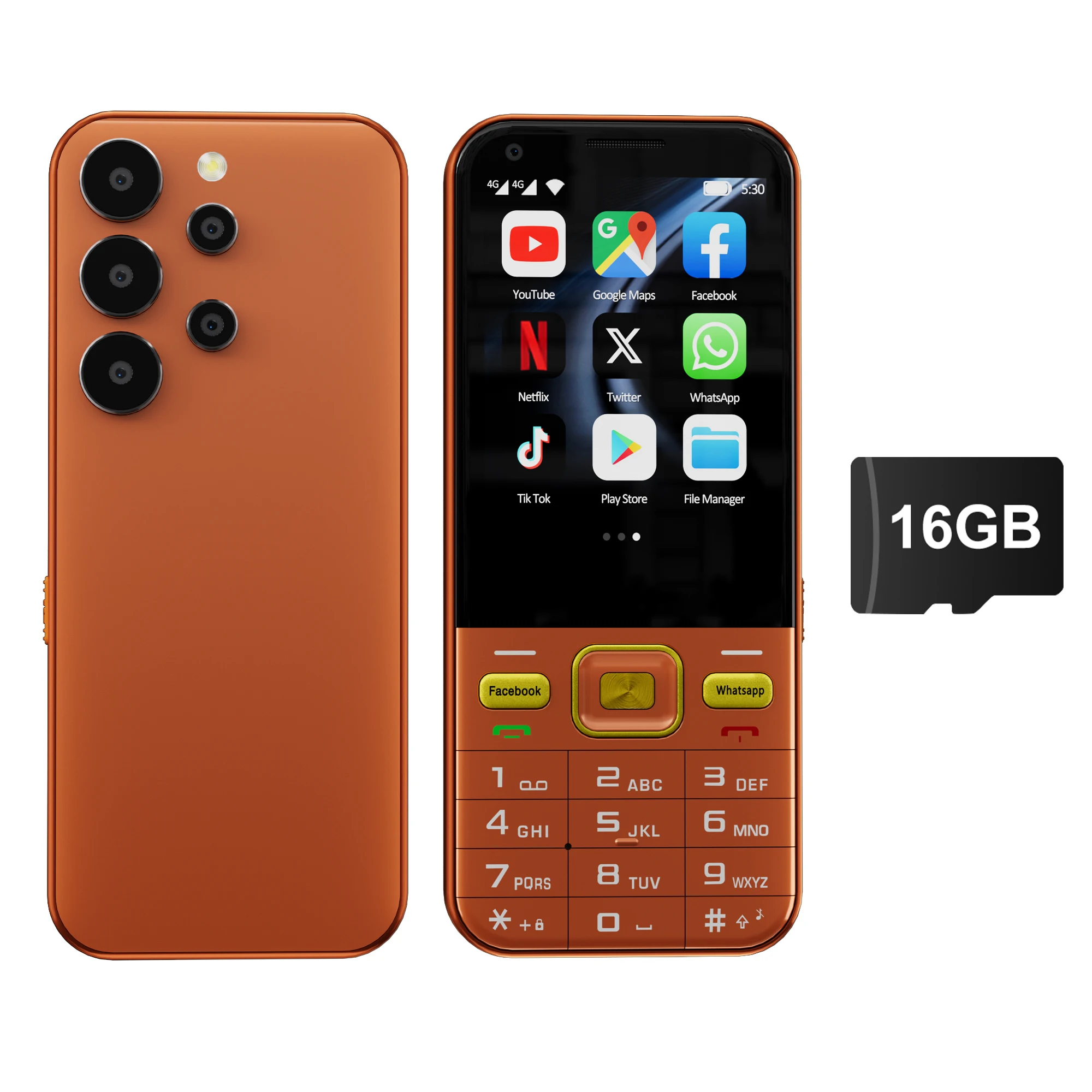 SERVO F8 Ultra 4G Smartphone Dual SIM Standby Android 8.1Systeem 2GB + 16GB Facebook Zaklamp WiFi 2,8 "Touchscreen Knop Telefoon