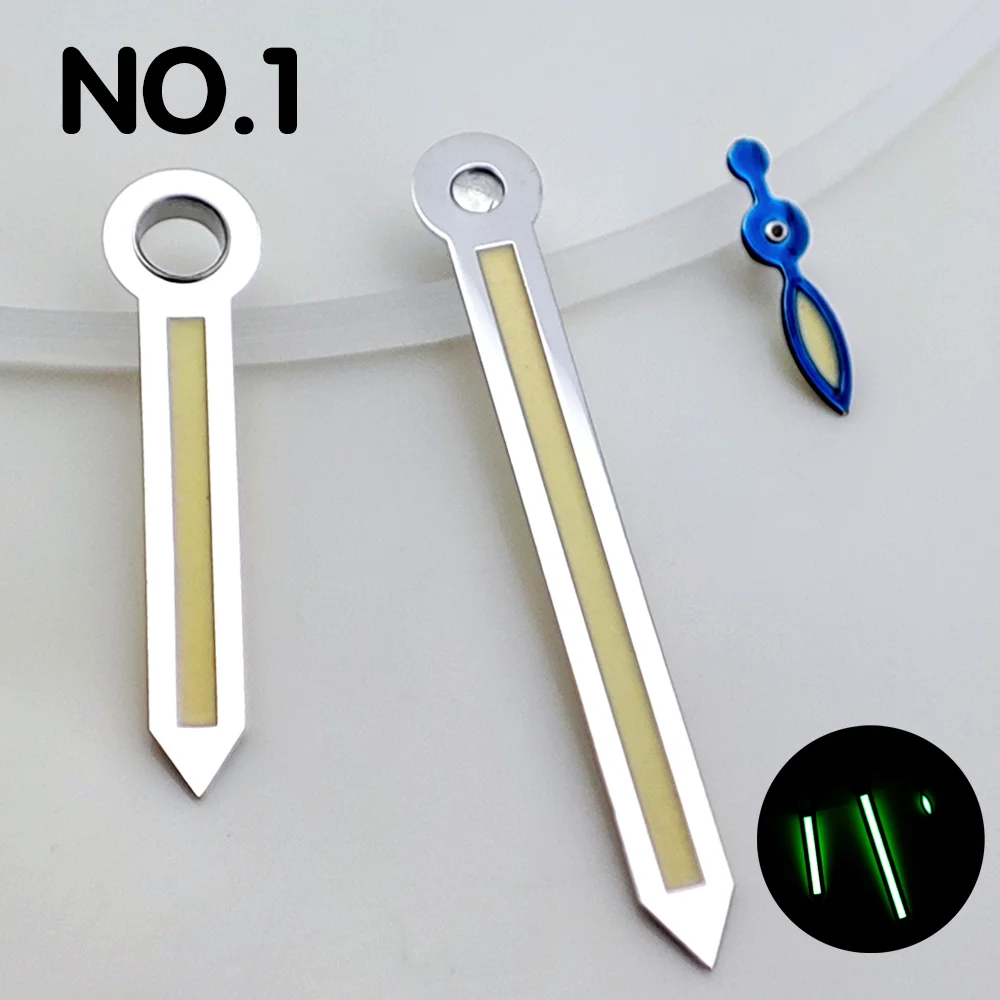 Lancette dell'orologio Lancette ST2555 Lancette luminose C3 adatte per parti di ricambio del movimento ST2555/ST2533/ST2557 Lancette di alta qualità