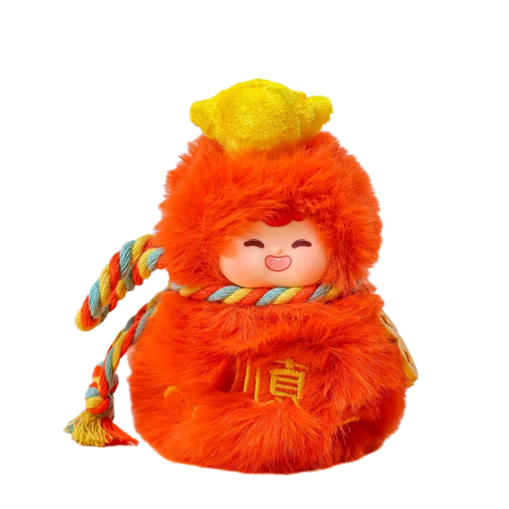 

Creative Kawaii Mini Gourd Keychain Bag Hanging Simulation Plush Toy Doll Lovely Ornaments Good Luck Pendant Friend Gifts