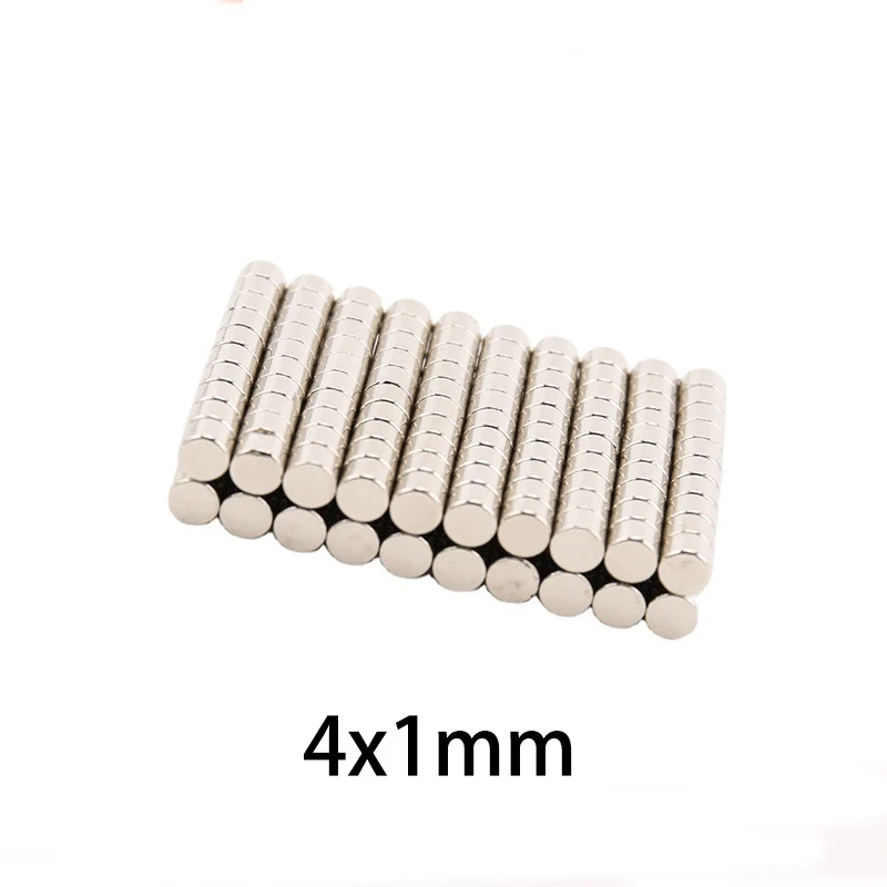20/50pcs 4x1mm and 4x2mm  Disc Magnets, Same Diameter Different Force for Precision Applications, Crafts and Science Demos