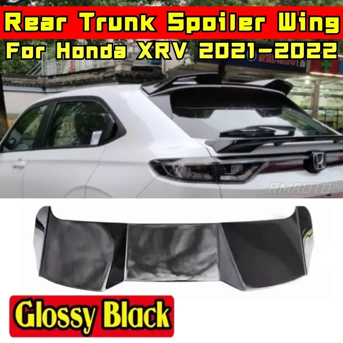 Car Rear Roof Spoiler Body Kit ABS Plastic Car Rear Spoiler Wing For Honda VEZEL XRV 2019 2020 2021 2022 2023 Car Accessories