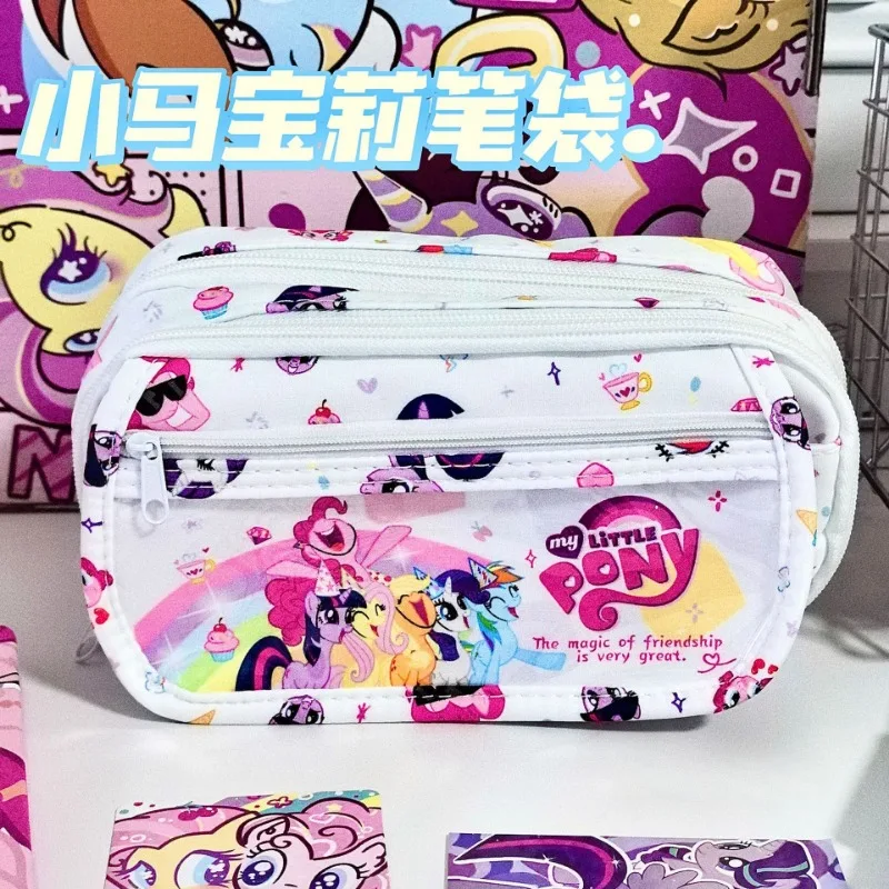 Schattig My Little Pony transparant etui met multifunctionele opbergruimte met hoge capaciteit voor basisschool- en middelbare scholieren