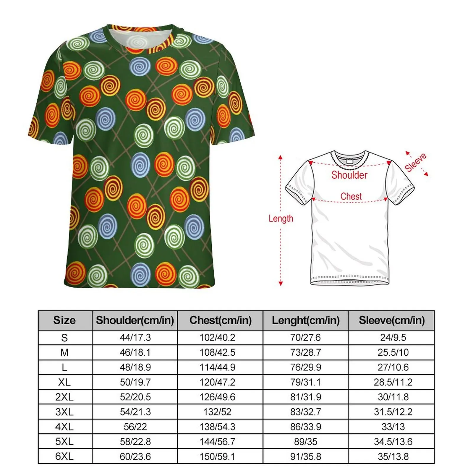 Summer T Shirt Colorful Candy T Shirts Lollies Print Streetwear Hip Hop Tee Shirt For Male Short Sleeve Oversized Clothing