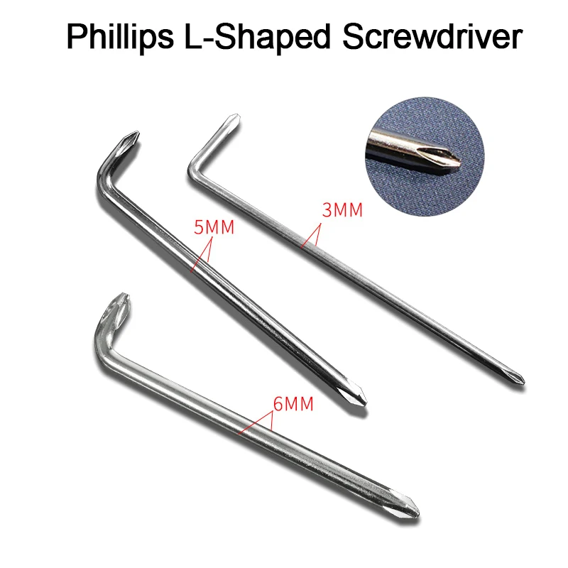 L-Type Screwdriver Phillips L-Shaped Wrench Drill Bits Double Head Screwdriver Bit Elbow Bend Short Arm Screwdriver PH0 PH1 PH2