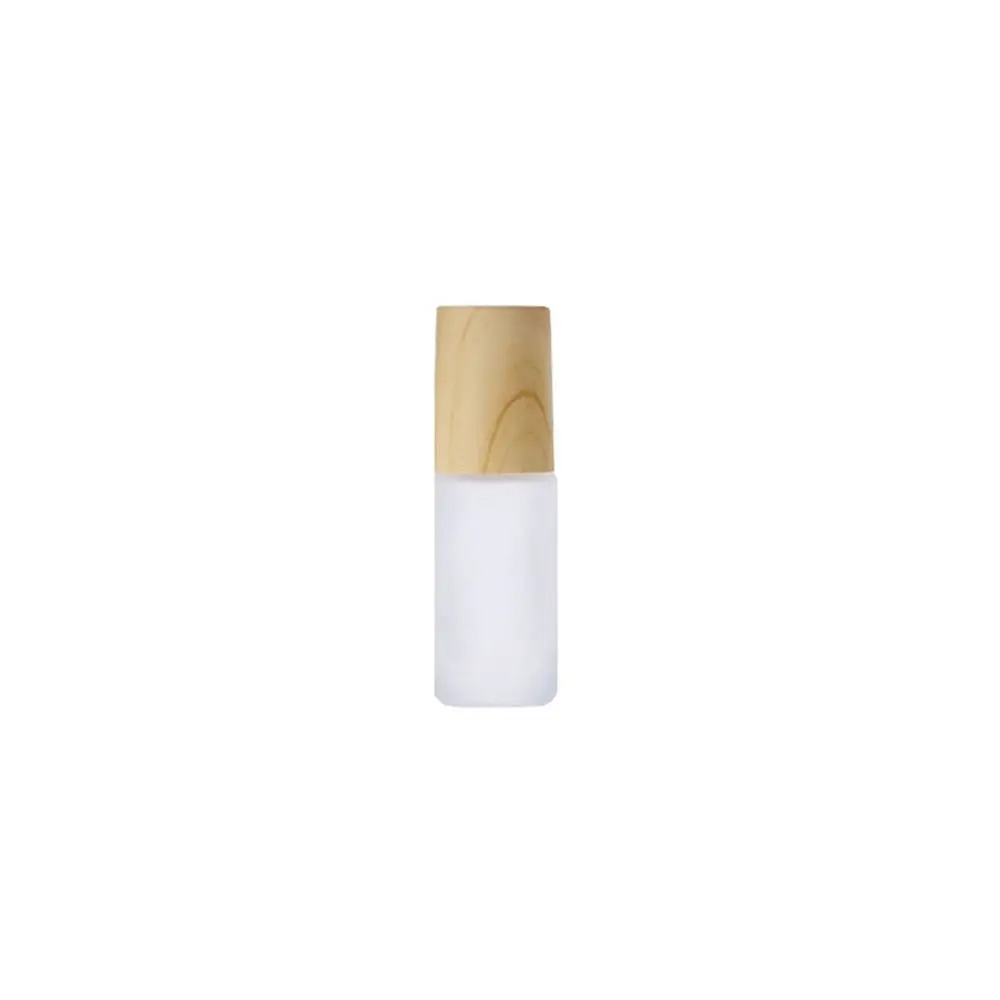 Portable 5ml 10ml Roll-on Bottle Lip Oil Refillable Essential Oil Bottles Mini Aromatherapy Wood Roller Ball Bottle Travel