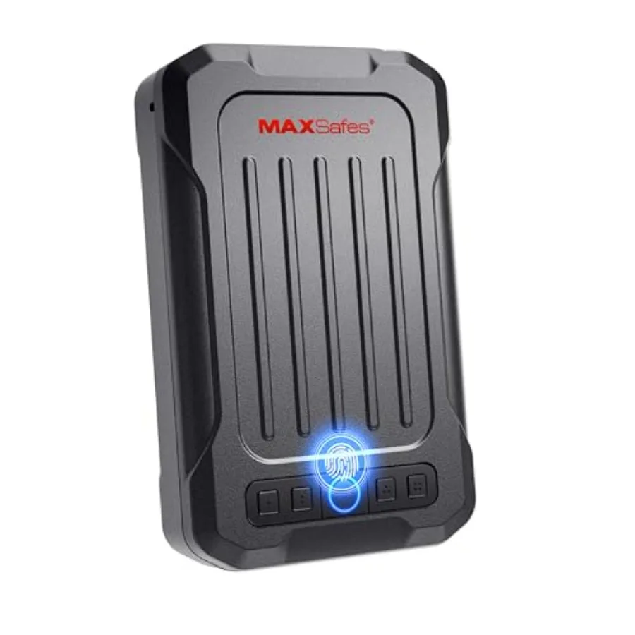 

Портативный сейф для пистолета с биометрическим замком, ключами и быстрым доступом, умный сейф для пистолетов с отпечатком пальца и кодовой панелью для автомобилей, путешествий, прикроватных тумбочек