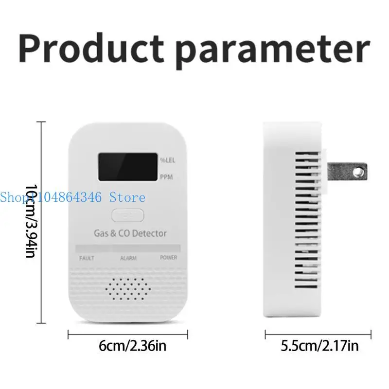 5ASD نظام إنذار تسرب الغاز المنزلي مع إعادة ضبط السيارات ميزة مراقبة السلامة المحمولة