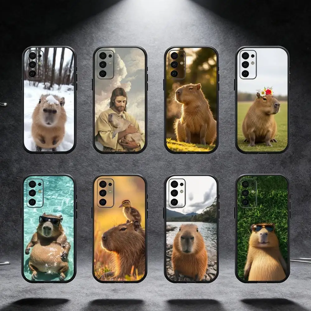 

Capibara Phone Case For Samsung S25,S24,S21,S22,S23,S30,Ultra,S20,Plus,Fe,Note,5G Black Cover