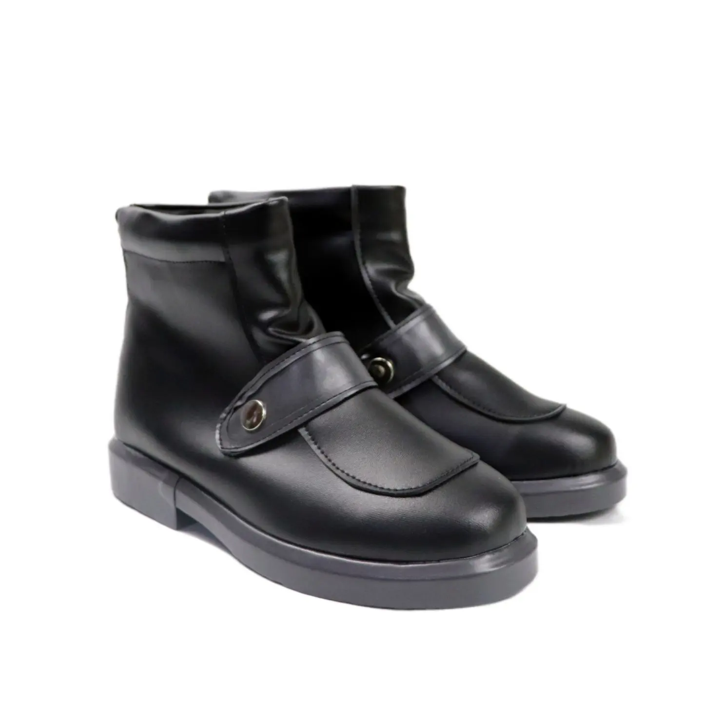 Sapatos de Cosplay Anime Gachiakuta Rudo Surebrec Botas Pretas de Couro PU Acessórios para Festa de Halloween e Carnaval para Mulheres e Homens