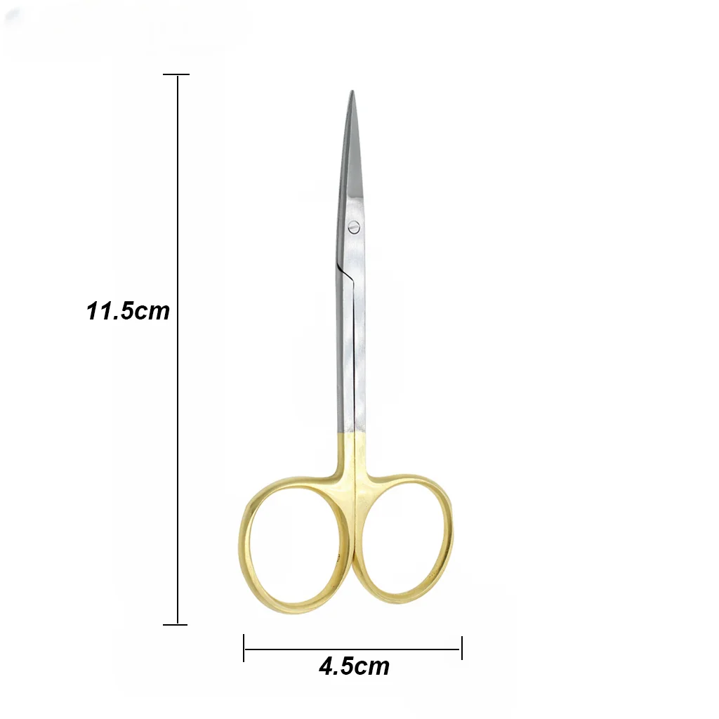 Proste i zakrzywione medyczne nożyczki chirurgiczne ze stali nierdzewnej Nożyczki okulistyczne Kleszcze hemostatyczne ze stali nierdzewnej