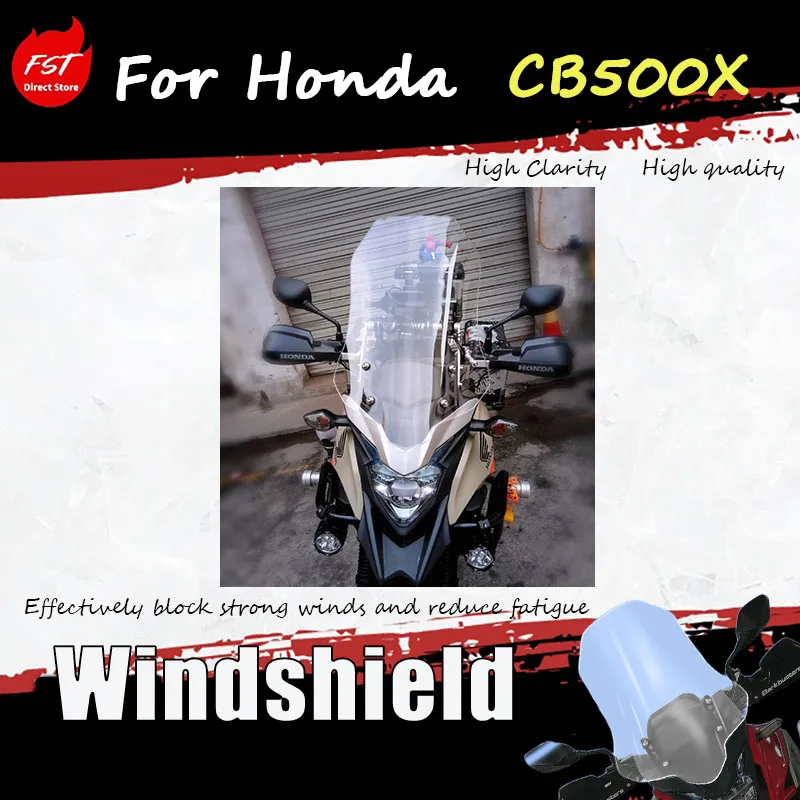 

For Honda CB500X Motorcycle Windshield High Clear Windscreen Wind Deflector Protector Touring Screen Accessories