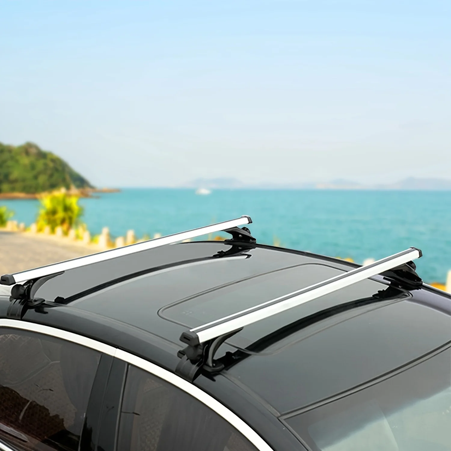 47.24in Universal Top Roof Rack Cross Bar Cargo Carrier Aluminum Crossbar Rack with 165LBS Capacity Fit for Most Vehicle Wagon