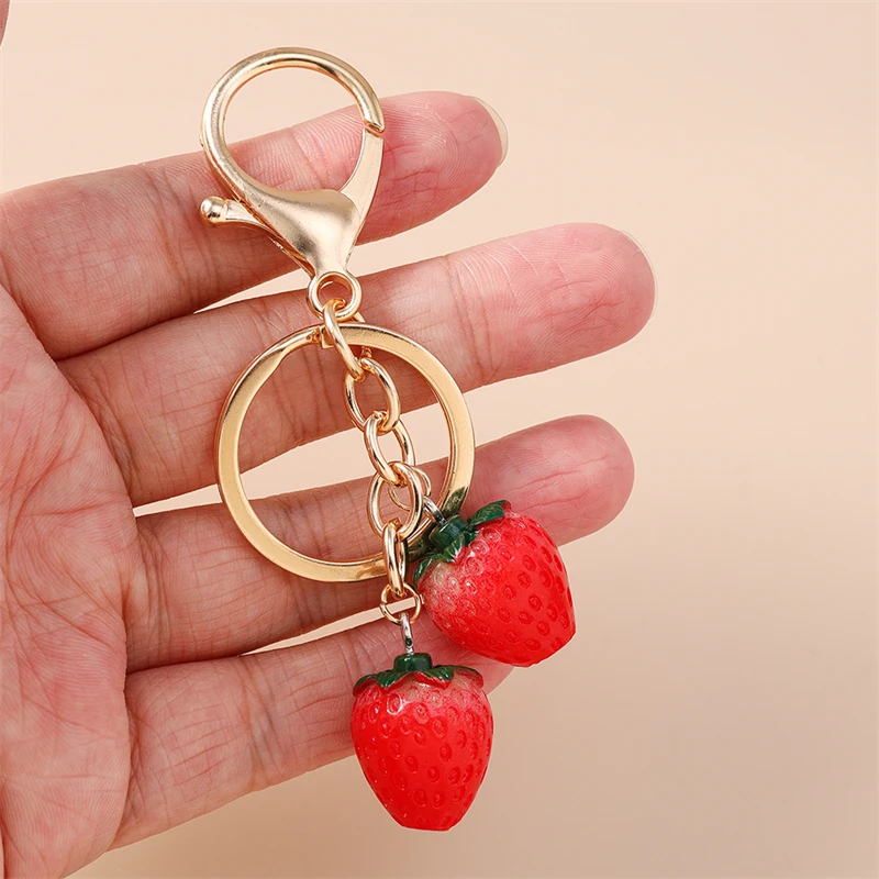 Modische Frucht-Kirsch-Schlüsselanhänger, Emaille-Herzanhänger, Schlüsselringe für Damen und Herren, Autoschlüssel, Handtaschen-Schlüsselanhänger, Accessoires, DIY-Geschenke – Detail 20