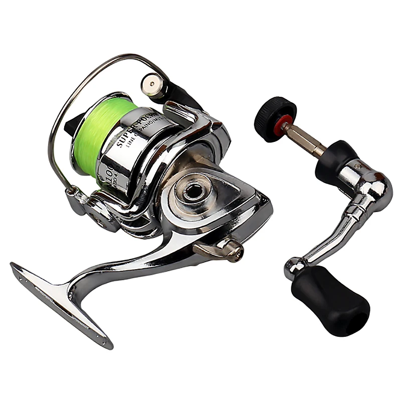 Mini 100 Pocket Spinning Fishing Reel Fishing Tackle Small Spinning Reel 4.3:1 Metal Wheel Pesca Small Reel with 100m Line