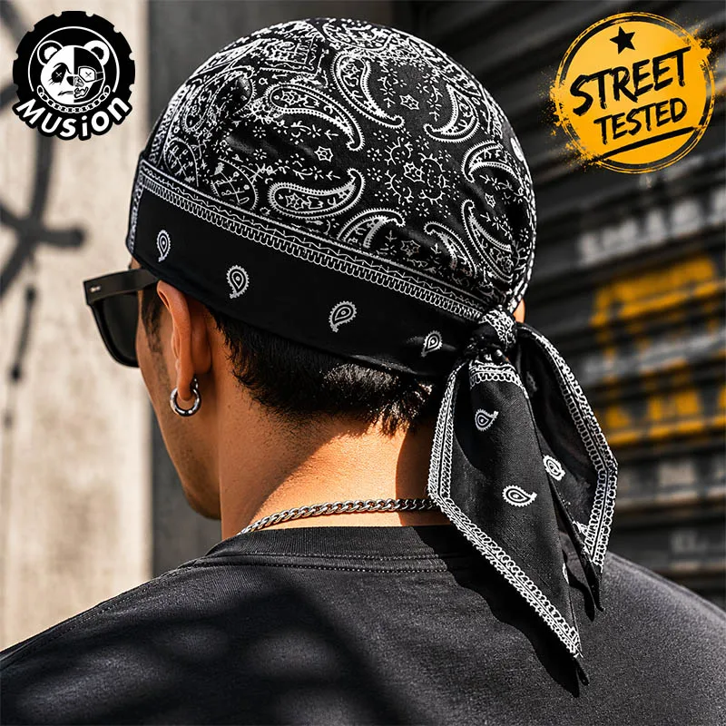Music Pirate Cashew Nut Set Headpiece Strap Headscarf Street Dance Breathable Cycling Helmet Lining Sports Headpiece