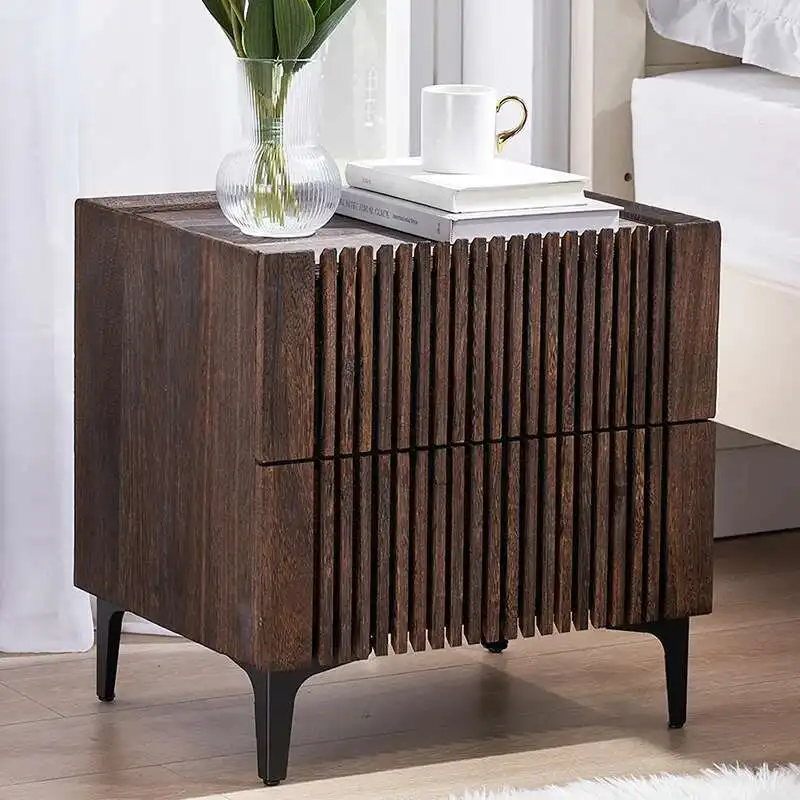 

Bedroom Created Bedside Table Comfortable Wooden Reception Storage Bedside Table Cabinet Mobile Mesita De Noches Home Furnitures