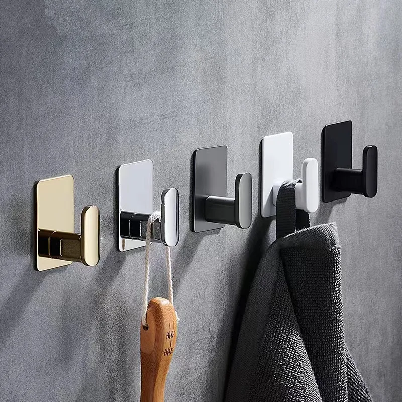 Alumínio Multi-Purpose Wall Hooks, Banheiro Fixture, Banheiro Hardware, Toalha e Chaveiro, Organizador Doméstico, 2 4 Pcs