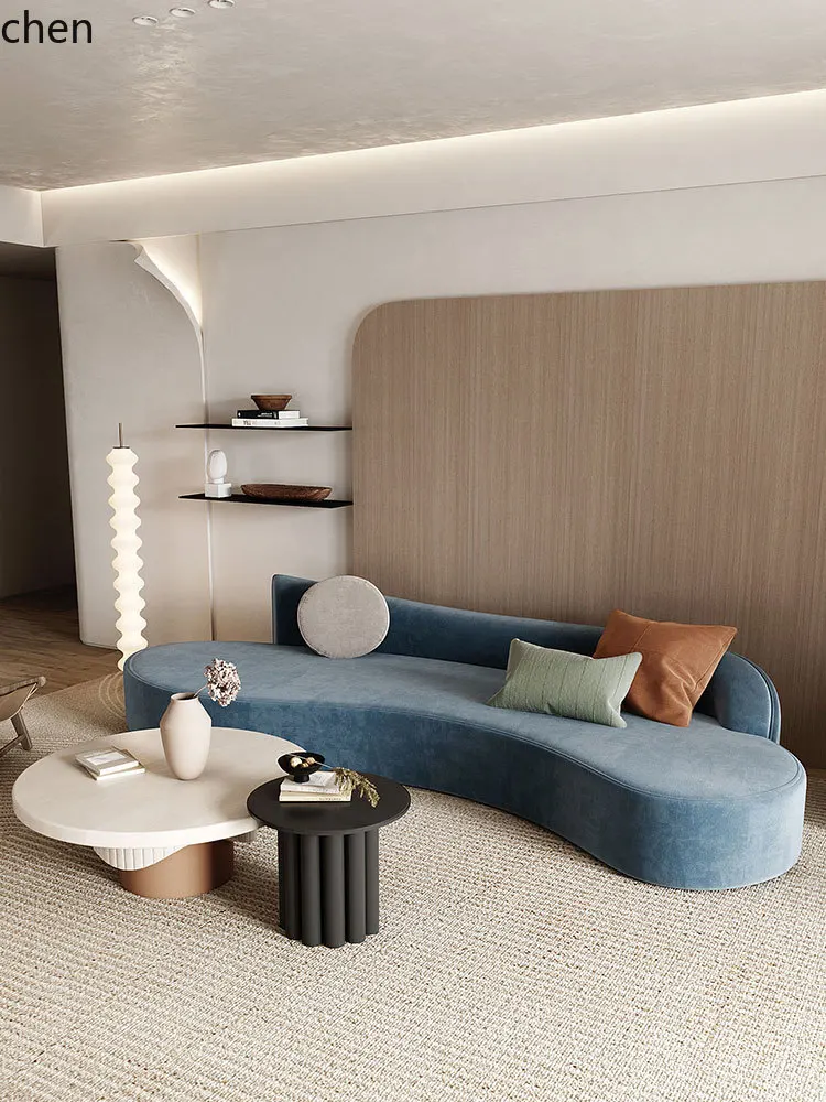 

YXY clothing store arc fabric sofa bed and breakfast apartment cafe special-shaped corner sofa
