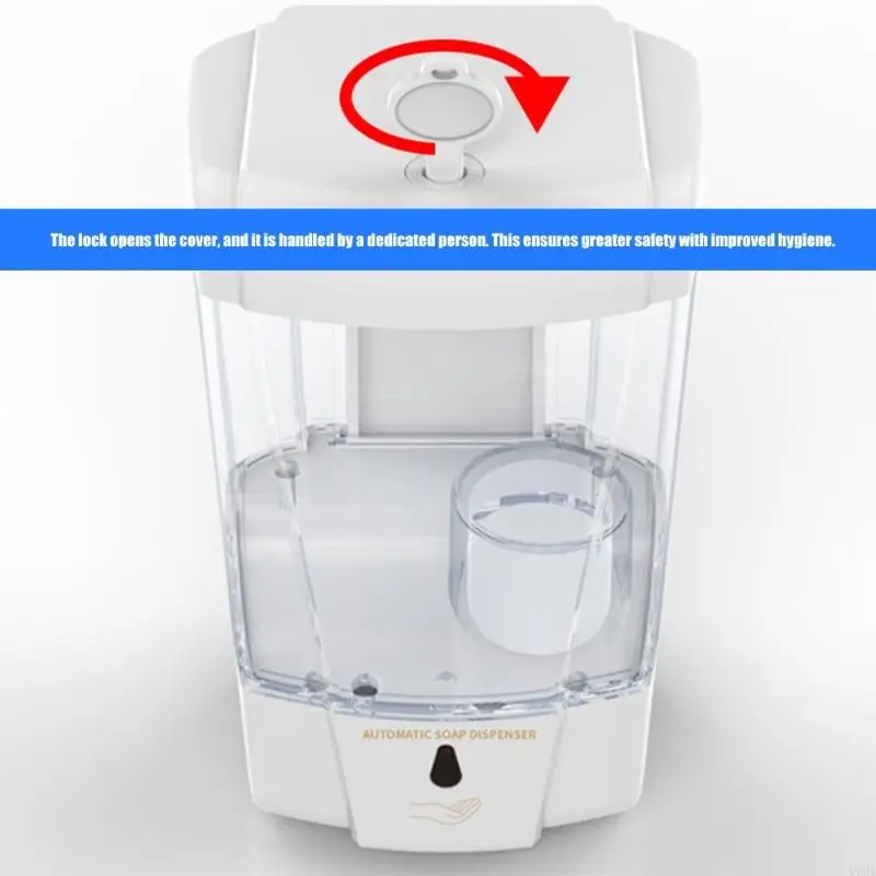  Large Capacity 700ML Automatic Soap Dispenser Hospital Hand Washer for Hospital Offices Bathroom Hotel Commercial