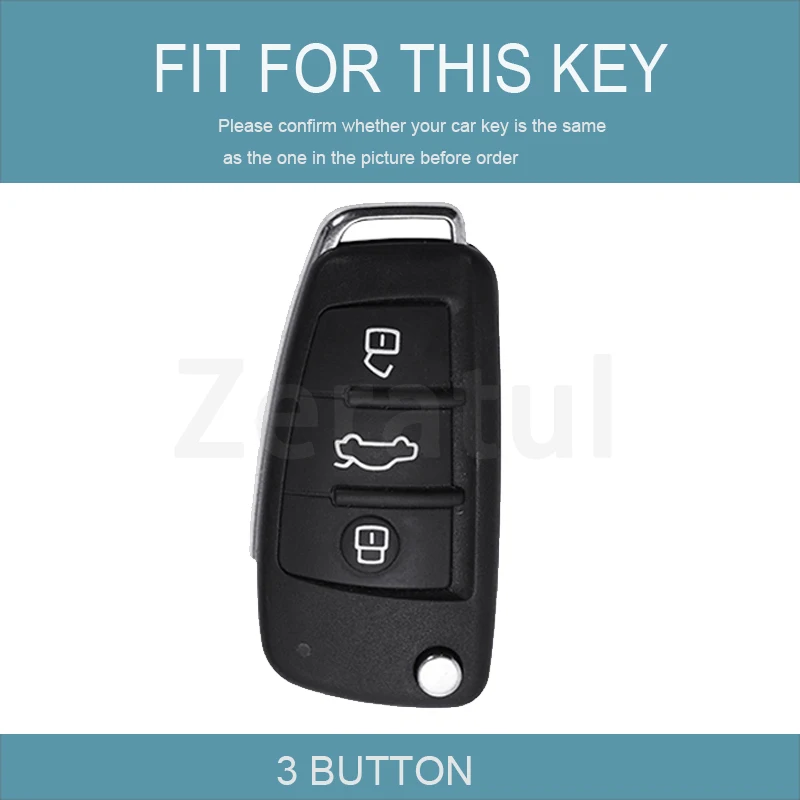 For Audi Q3 Q5 Q7 A1 A3 A4 8P 8L 8V A5 B6 B7 A6 A7 C5 C6 4F S3 S4 S6 RS3 TT TPU Auto Shell Car Remote Key Case Fob Cover view 2