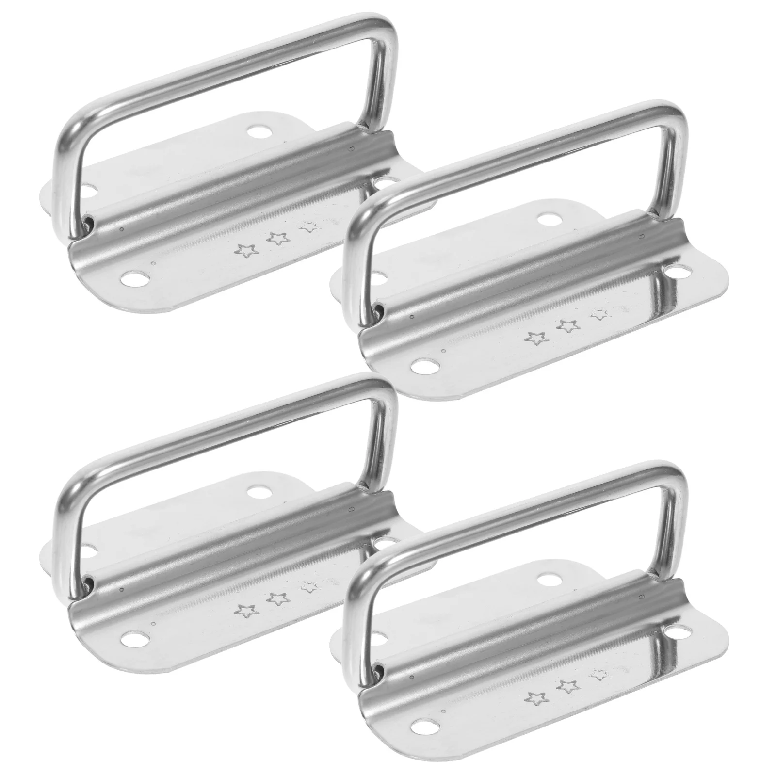 

4Pcs Stainless Steel Recessed Handles Foldable for Drawers Cabinets Versatile Application Modern Minimalist Design