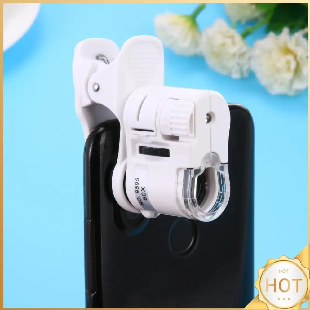 

Универсальная микрокамера с 60-кратным зумом и светодиодной подсветкой, портативная лупа из АБС-пластика с батареей для детей и взрослых для мобильных смартфонов