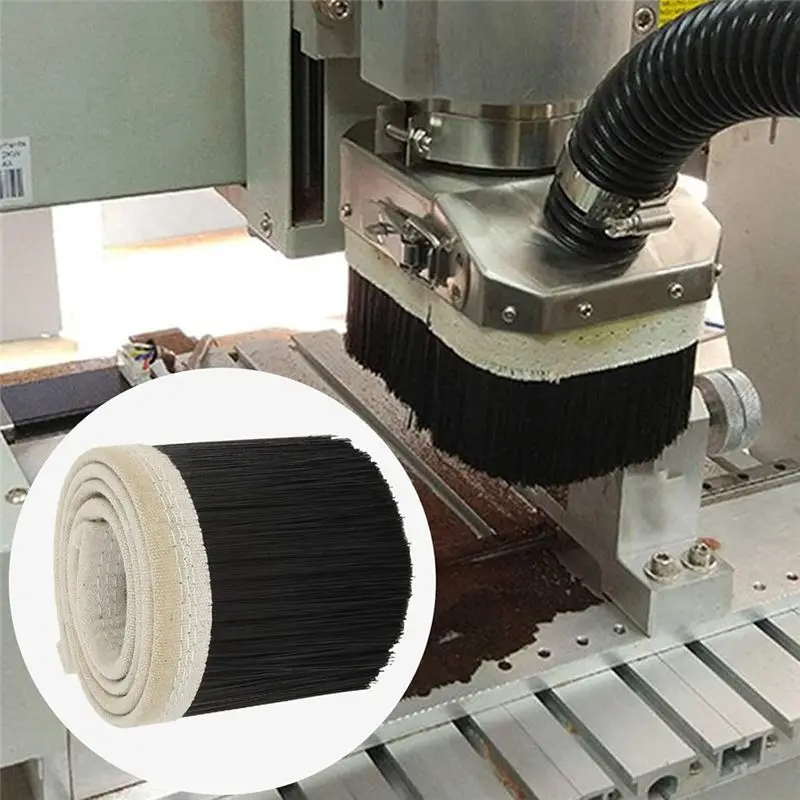 Multifunction 2 PCS 70Mm Dust Shoe Brush,1M Length CNC Vacuum Brush,Vacuum Cleaner Engraving Machine Dust Cover For CNC Router S