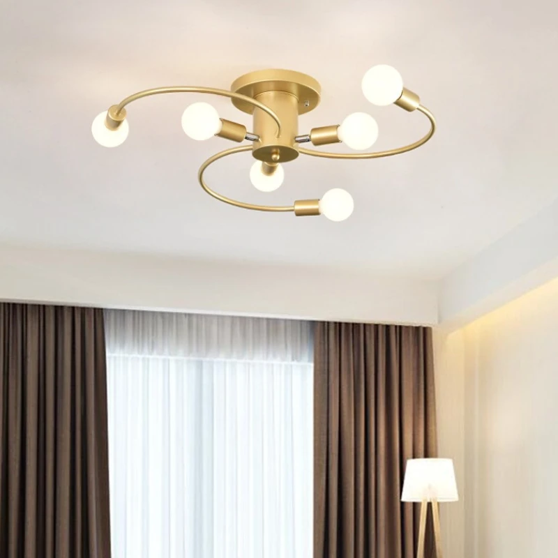 Nordic Original Iron Ceiling Lights for Study Bedroom Household Decoration Wall Sconces Simplicity Surface Mounted Illumination