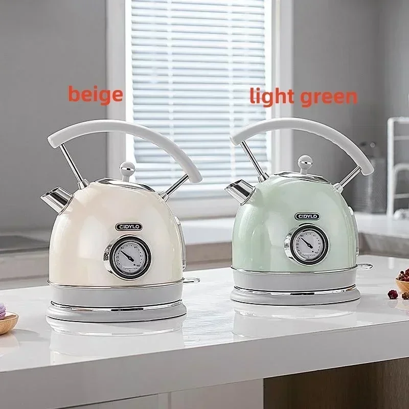 1.8L 1800W 304 Stainless Steel 220V-240V Electric Water Kettle With Thermometer Electric Boiling Coffee Tea Pot