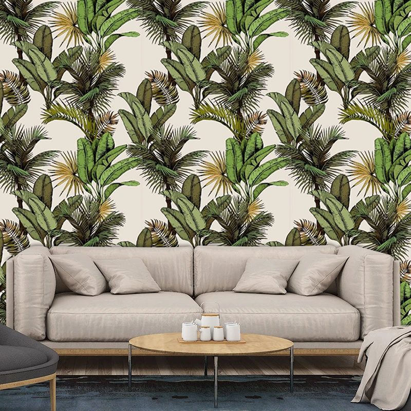 Four Rows Of Leaves Home Decor Self Adhesive Wallpaper Furniture Wall Makeover Home Decoration Sticker Living Room Bedroom Study