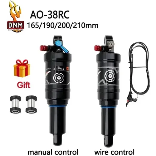 DNM AO-38RC 空気圧ショックアブソーバー手動およびワイヤー制御ロック可能なリバウンド自転車リアショックアブソーバーあらゆる種類の道路に対応