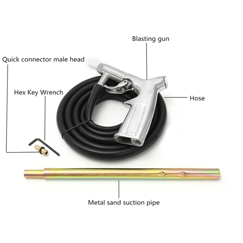AB47-Sandblaster Kit Sandblasting & Air Nozzles Tube Sand Blasters Pneumatic Tool Pneumatic Tool