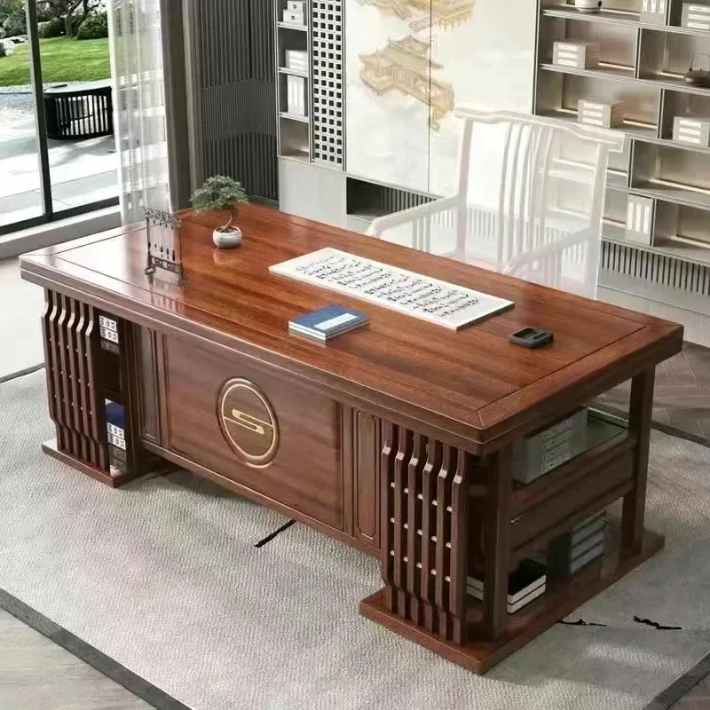 

New Chine Solid Wood Dk And Chair Combination High-End Writing Computer Tle Calligraphy Painting