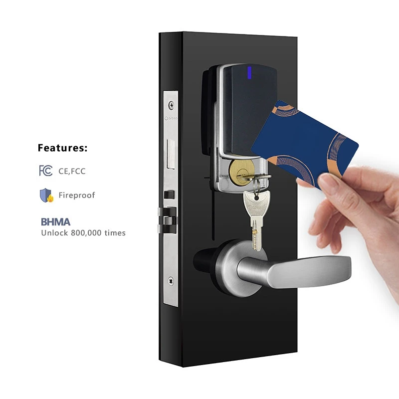 High Security Master Key Rfid Key Card Electronic Hotel Smart Door Locks With Free Management Software System